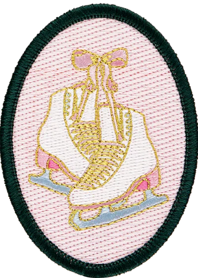Stoney Clover Lane Winter Wonderland Ice Skates Patch In Pink
