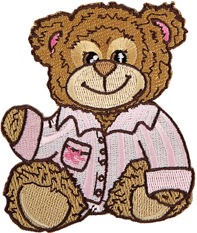 Stoney Clover Lane Winter Wonderland Pajama Bear Patch In Gold