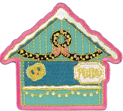 Stoney Clover Lane Winter Wonderland Pretzel Stand Patch In Green