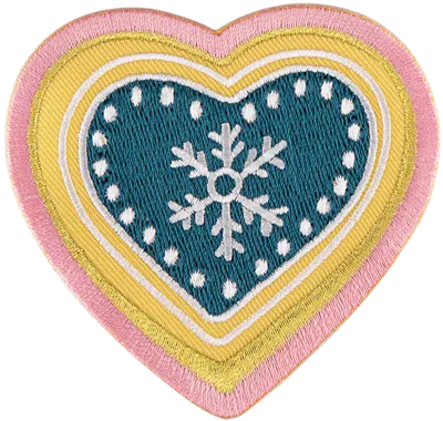 Stoney Clover Lane Winter Wonderland Snowflake Heart Patch In Multi