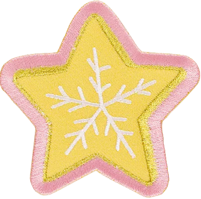 Stoney Clover Lane Winter Wonderland Snowflake Star Patch In Yellow