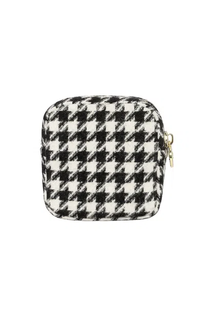 Stoney Clover Lane Women's Classic Mini Pouch Bag In Black Houndstooth In Multi
