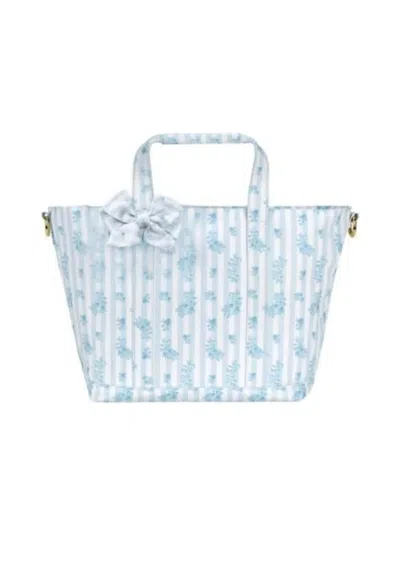 Stoney Clover Lane Women's High Tea Mini Tote Bag With Bow In Fine China In Blue