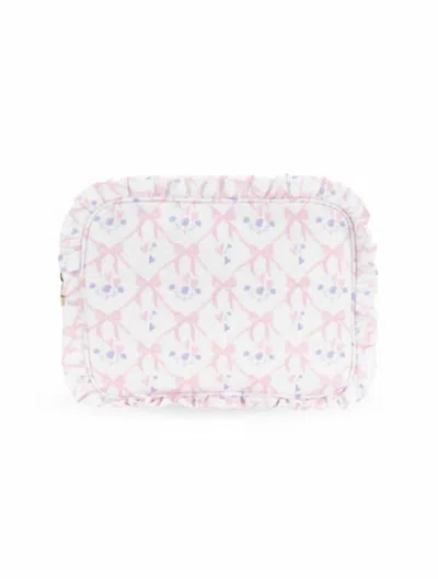 Stoney Clover Lane Women's High Tea Ruffle Pouch - Large In Sugar Cube