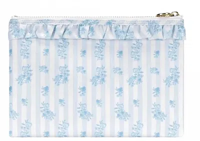 Stoney Clover Lane Women's Ruffle Flat Pouch In Fine China High Tea