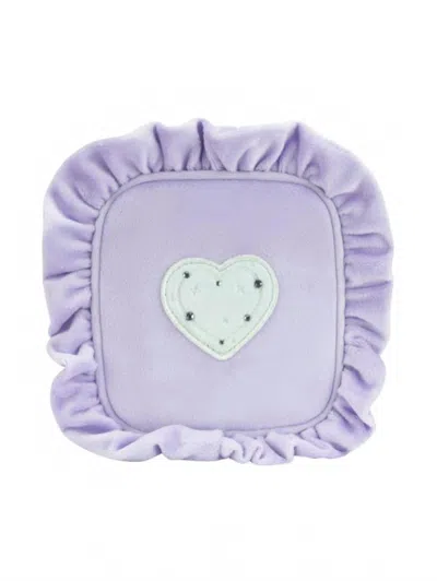 Stoney Clover Lane Women's Velvet Ruffle Mini Pouch With Heart - Pre-sewn In Galaxy (purple) In Multi