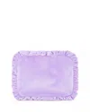 Stoney Clover Lane Women's Velvet Ruffle Pouch - Large In Galaxy In Purple