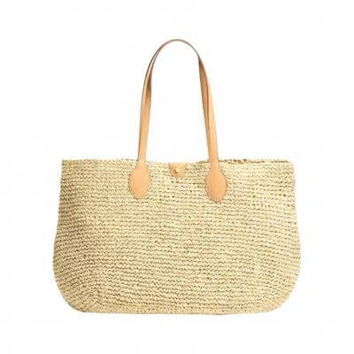 Stoney Clover Lane Women's Woven Beach Tote Bag In Natural In White