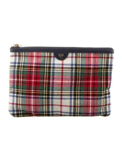 Pre-owned Stoney Clover Lane Woven Cosmetic Bag In Blue