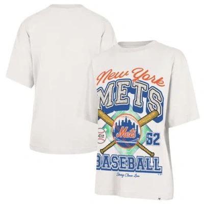 Stoney Clover Lane X '47 '47 X Stoney Clover Lane Sand New York Mets Crossover Base Foundation T-shirt In Neutral