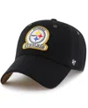 Stoney Clover Lane X '47 Brand Men's And Women's Black Pittsburgh Steelers Field Goal Clean Up Adjustable Hat In Black