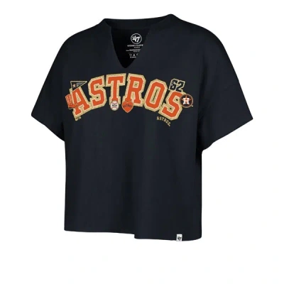 Stoney Clover Lane X '47 Houston Astros Patch Wordmark Oversized Notch Neck Tee