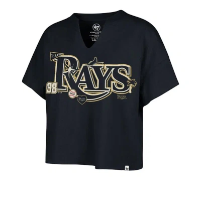 Stoney Clover Lane X '47 Tampa Bay Rays Patch Wordmark Oversized Notch Neck Tee