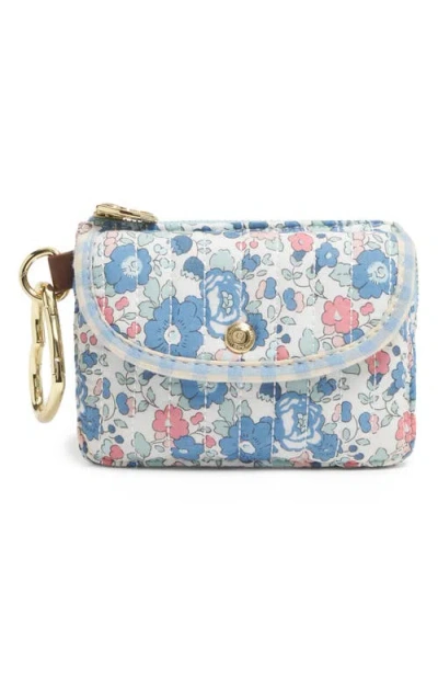 Stoney Clover Lane X Liberty Quilted Cotton Wallet Pouch In Blue