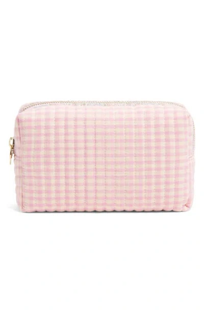 Stoney Clover Lane X Liberty Small Quilted Cotton Pouch In Pink