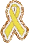 STONEY CLOVER LANE YELLOW CANCER RIBBON PATCH