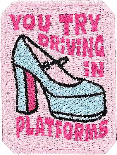 Stoney Clover Lane You Try Driving In Platforms Patch In Pink