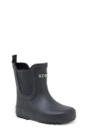 Stonz Faux Fur Lined Waterproof Rain Boot In Black