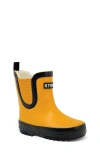 Stonz Faux Fur Lined Waterproof Rain Boot In Sunflower