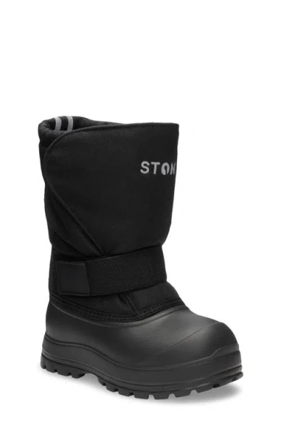 Stonz Kids' Trek Ultra Lightweight Insulated Snow Boot In Black