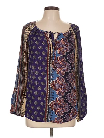 Pre-owned Stoosh Long Sleeve Blouse In Purple