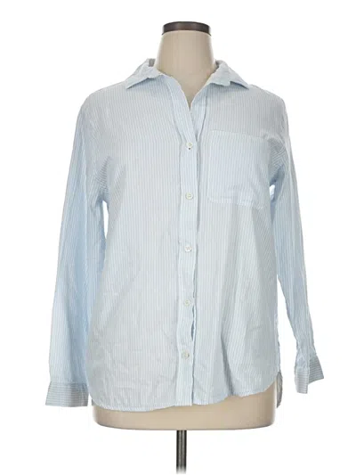 Pre-owned Stoosh Long Sleeve Button Down Shirt In Blue
