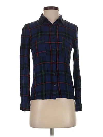 Pre-owned Stoosh Long Sleeve Button Down Shirt In Blue