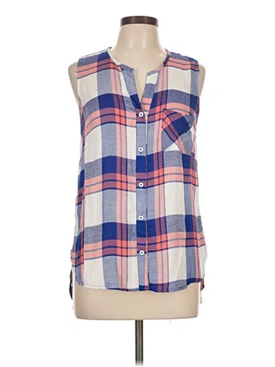 Pre-owned Stoosh Sleeveless Button Down Shirt In Blue