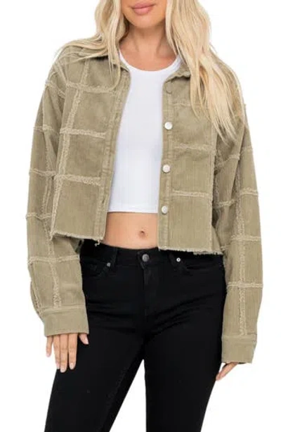 Stoosh Washed Corduroy Jacket In Brown