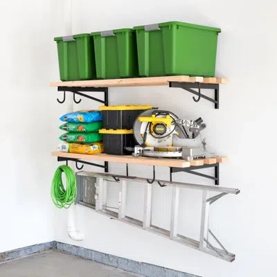 Storeyour 2' X 4' Diy Wall Shelf Brackets | Heavy Duty Garage Wall Shelves In Multi