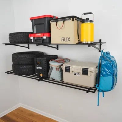 Storeyour 2' X 6' Bristol Garage Wall Mount Shelves | 2 Pack | In Black