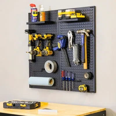 Storeyour 34" X 32" Pegboard | 13 Attachments In Black