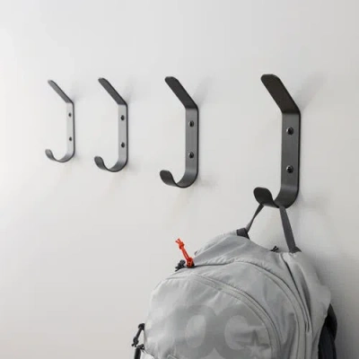 Storeyour Crozet Multipurpose Wall Hooks | 4-pack | Black