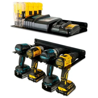 Storeyour E-drill Power Tool Organizer With Shelf In Black