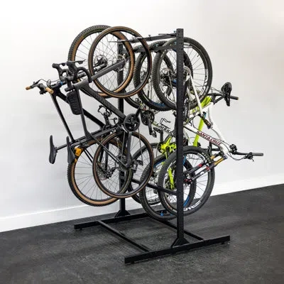 Storeyour Freestanding G-bike | Holds 8 Bikes In Black
