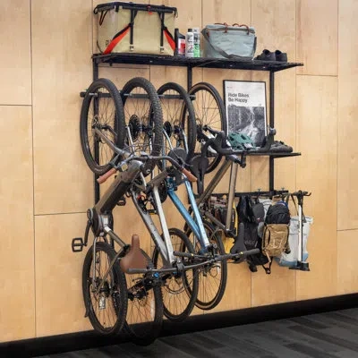 Storeyour G-bike Pro | Adjustable Wall Storage System | Holds 500 Lbs In Black