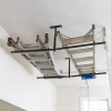 Storeyour Hi-port 2 -ladder Adjustable Ceiling Storage Rack -double -holds 150 Lbs In Black