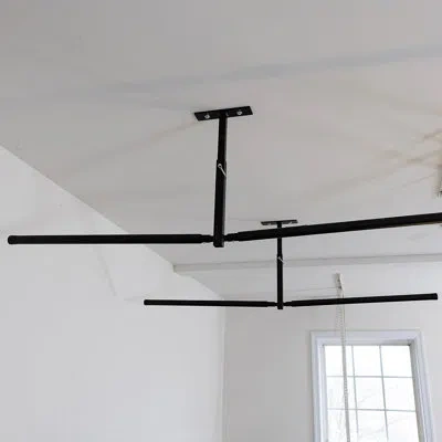 Storeyour Hi-port 2 | Kayak Adjustable Ceiling Storage Rack | Double | Holds 150 Lbs In Black