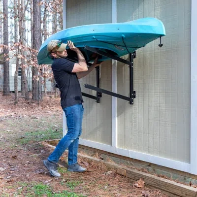 Storeyour Shenandoah Kayak Storage | Outdoor Adjustable Rack | 2 Levels In Blue