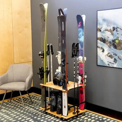 Storeyour Silverton Ski Organizer | Holds 4 Pairs Of Skis In Multi