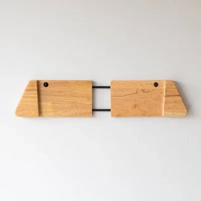 Storeyour Taos Snowboard Storage | Minimalist Wood Display Rack In Brown