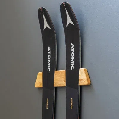 Storeyour Vail Ski Display | Minimalist Wood Rack | Small In Black