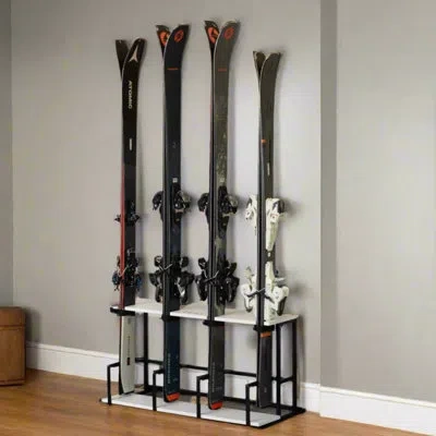 Storeyour Wasatch Ski Organizer | Holds 4 Pairs Of Skis & Poles In Multi