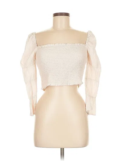 Pre-owned Storia 3/4 Sleeve Blouse In White