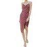 Storia Asymmetric Midi Dress In Plum In Pink