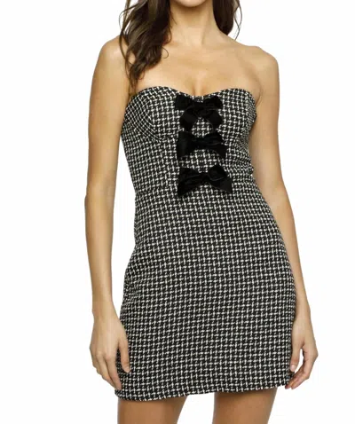 STORIA BASTILLE TWEED DRESS IN BLACK/WHITE