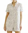 Storia Cottage Dreams Romper In White/blue In Neutral
