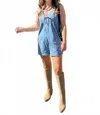Storia Esther Sleeveless Romper In Light Denim In Blue