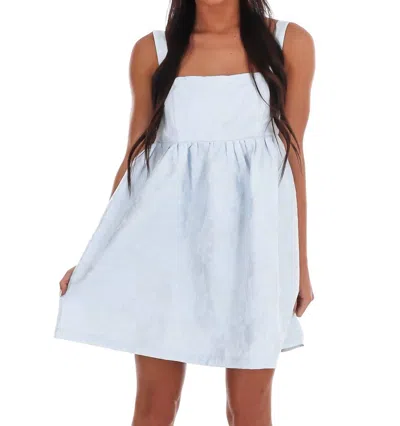 Storia Ever After Mini Dress In Baby Blue Floral