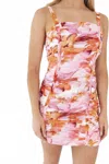 Storia Floral Mini Dress In Berry In Pink